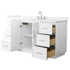 Custom image for White with Brushed Nickel Trim / White Cultured Marble / No Mirror