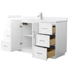 Custom image for White with Brushed Nickel Trim / White Quartz / No Mirror