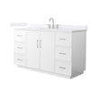 Custom image for White with Brushed Nickel Trim / White Quartz / No Mirror