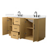 Custom image for Light Oak with Matte Black Trim / Carrara Cultured Marble / No Mirror