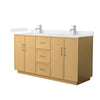 Custom image for Light Oak with Brushed Nickel Trim / Carrara Cultured Marble / No Mirror