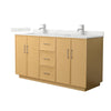 Custom image for Light Oak with Brushed Nickel Trim / Giotto Quartz / No Mirror