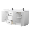 Custom image for White with Matte Black Trim / White Quartz / No Mirror
