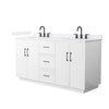 Custom image for White with Matte Black Trim / White Quartz / No Mirror
