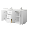 Custom image for White with Brushed Nickel Trim / Giotto Quartz / No Mirror