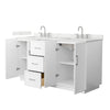 Custom image for White with Brushed Nickel Trim / Giotto Quartz / No Mirror