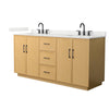 Custom image for Light Oak with Matte Black Trim / Giotto Quartz / No Mirror
