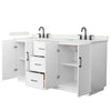 Custom image for White with Matte Black Trim / Giotto Quartz / No Mirror