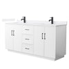 Custom image for White with Matte Black Trim / White Quartz / No Mirror