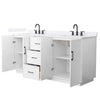 Custom image for White with Matte Black Trim / White Quartz / No Mirror