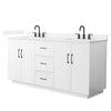 Custom image for White with Matte Black Trim / White Quartz / No Mirror