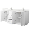 Custom image for White with Brushed Nickel Trim / Giotto Quartz / No Mirror