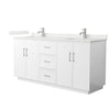 Custom image for White with Brushed Nickel Trim / Giotto Quartz / No Mirror
