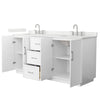 Custom image for White with Brushed Nickel Trim / Giotto Quartz / No Mirror