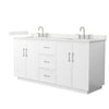 Custom image for White with Brushed Nickel Trim / Giotto Quartz / No Mirror