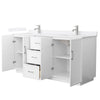 Custom image for White with Brushed Nickel Trim / White Quartz / No Mirror