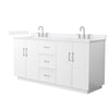 Custom image for White with Brushed Nickel Trim / White Quartz / No Mirror