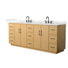 Custom image for Light Oak with Matte Black Trim / Giotto Quartz / No Mirror