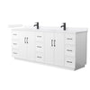 Custom image for White with Matte Black Trim / White Quartz / No Mirror