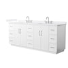 Custom image for White with Brushed Nickel Trim / White Cultured Marble / No Mirror
