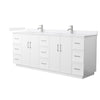 Custom image for White with Brushed Nickel Trim / White Quartz / No Mirror