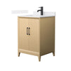 Custom image for White Oak with Matte Black Trim / White Cultured Marble / No Mirror
