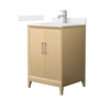Custom image for White Oak with Brushed Nickel Trim / Carrara Cultured Marble / No Mirror