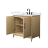 Custom image for White Oak with Matte Black Trim / Giotto Quartz / No Mirror