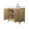 Custom image for White Oak with Matte Black Trim / White Cultured Marble / No Mirror