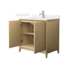 Custom image for White Oak with Brushed Nickel Trim / White Cultured Marble / No Mirror