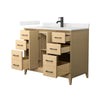 Custom image for White Oak with Matte Black Trim / Giotto Quartz / No Mirror