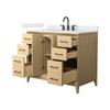 Custom image for White Oak with Matte Black Trim / Giotto Quartz / No Mirror