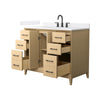 Custom image for White Oak with Matte Black Trim / White Cultured Marble / No Mirror