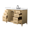 Custom image for White Oak with Matte Black Trim / Carrara Cultured Marble / No Mirror
