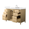 Custom image for White Oak with Brushed Nickel Trim / Carrara Cultured Marble / No Mirror