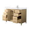 Custom image for White Oak with Brushed Nickel Trim / White Cultured Marble / No Mirror