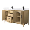 Custom image for White Oak with Matte Black Trim / White Cultured Marble / No Mirror
