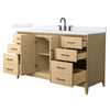 Custom image for White Oak with Matte Black Trim / White Cultured Marble / No Mirror