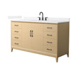 Custom image for White Oak with Matte Black Trim / White Cultured Marble / No Mirror