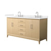 Custom image for White Oak with Brushed Nickel Trim / Carrara Cultured Marble / No Mirror