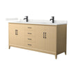 Custom image for White Oak with Matte Black Trim / Giotto Quartz / No Mirror