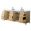 Custom image for White Oak with Matte Black Trim / White Cultured Marble / No Mirror