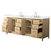 Custom image for White Oak with Brushed Nickel Trim / Carrara Cultured Marble / No Mirror