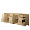 Custom image for White Oak with Brushed Nickel Trim / No Mirror