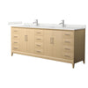 Custom image for White Oak with Brushed Nickel Trim / Giotto Quartz / No Mirror