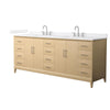 Custom image for White Oak with Brushed Nickel Trim / White Cultured Marble / No Mirror