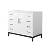 Custom image for White with Matte Black Trim / No Mirror
