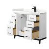 Custom image for White with Matte Black Trim / Giotto Quartz / No Mirror