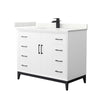 Custom image for White with Matte Black Trim / Giotto Quartz / No Mirror