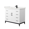 Custom image for White with Matte Black Trim / White Quartz / No Mirror